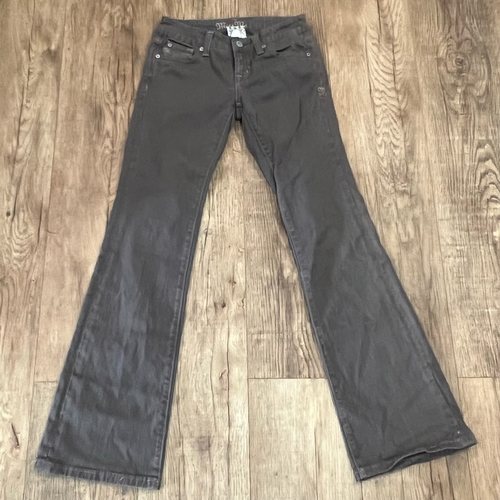 MISS ME | grey flare leg jeans